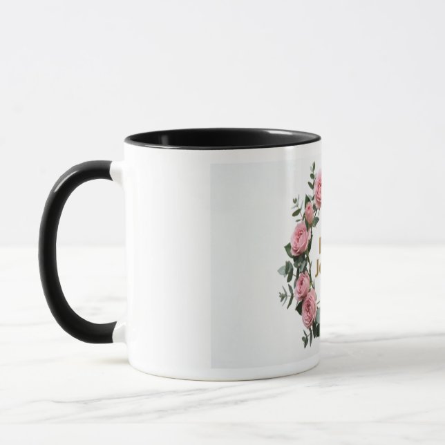 Caneca Conjunto de Adesivos de Folha Dourada de Coroa Flo (Esquerda)