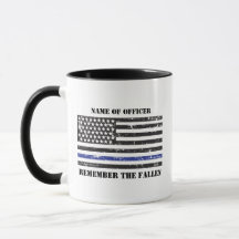 Conmemorativa, Personalizada Linha Azul Fina Políc