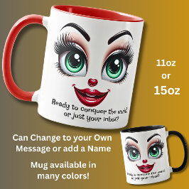 Caneca Conquer World Add Name Message Fabulous Eyes Face