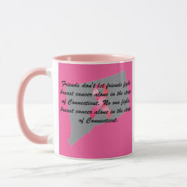 Caneca Conscientização sobre o Câncer de Mama em Connecti