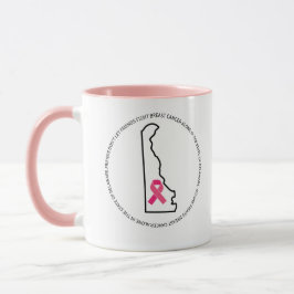 Caneca Conscientização sobre o Câncer de Mama em Delaware