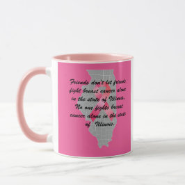 Caneca Conscientização sobre o Câncer de Mama em Illinois