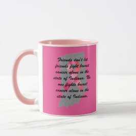 Caneca Conscientização sobre o Câncer de Mama em Indiana 
