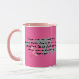 Caneca Conscientização sobre o Câncer de Mama em Maryland