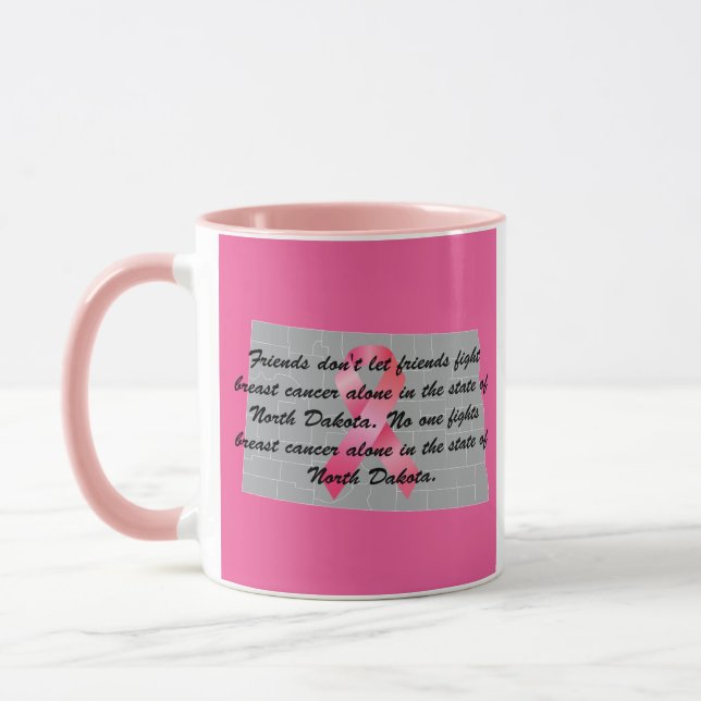 Caneca Conscientização sobre o Câncer de Mama em North Da (Esquerda)