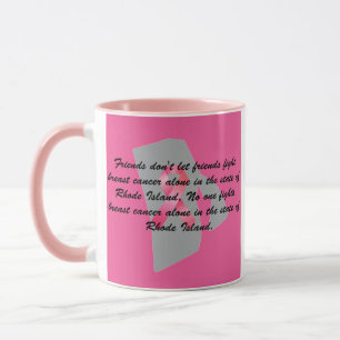 Caneca Conscientização sobre o Câncer de Mama em Rhode Is