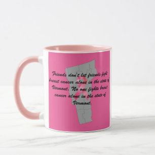 Caneca Conscientização sobre o Câncer de Mama em Vermont