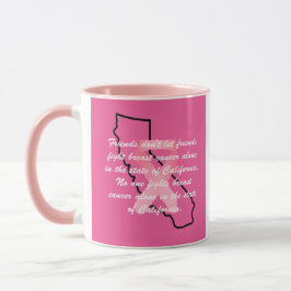 Caneca Conscientização sobre o Câncer de Mama na Califórn