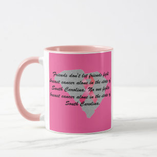 Caneca Conscientização sobre o Câncer de Mama na Carolina
