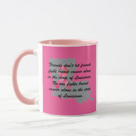 Caneca Conscientização sobre o Câncer de Mama na Louisian