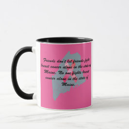 Caneca Conscientização sobre o Câncer de Mama no Maine
