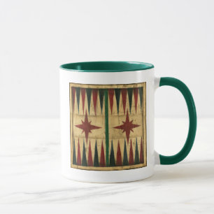 Caneca Conselho de Jogo Antiquado do Backgammon por Ethan