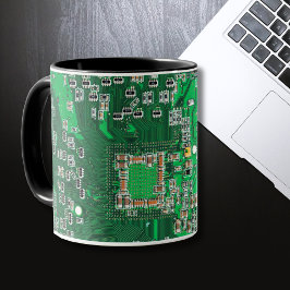 Caneca Conselho do Circuito do Conjunto PCB Verde do Circ