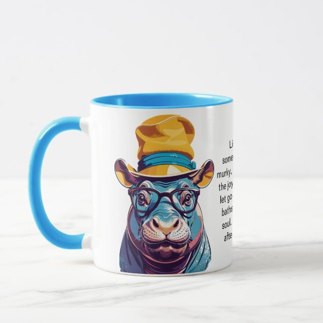 Caneca Conselho Engraçado De Um Hippo (Esquerda)