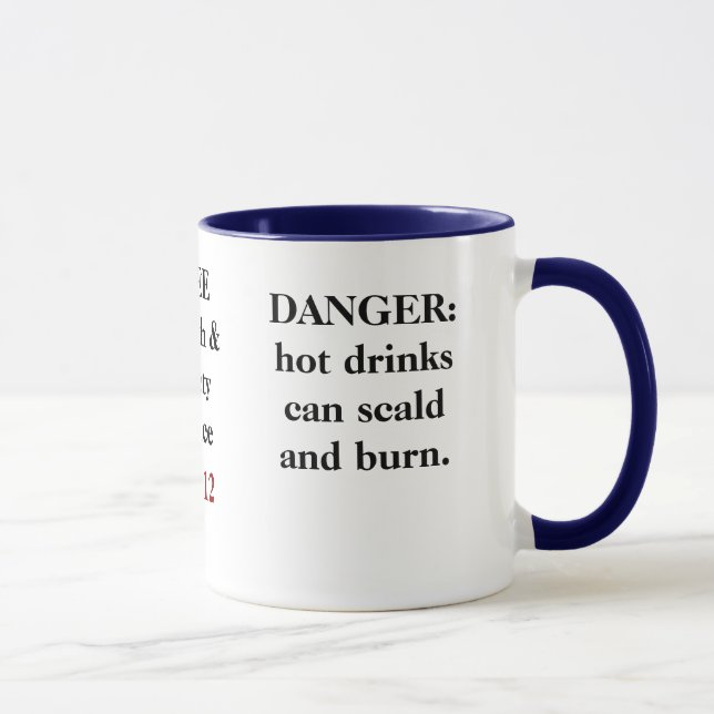 Caneca Conselho engraçado LIVRE de saúde e de segurança - (Direita)