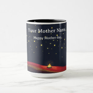 Caneca Constelação Indígena de Pontos junto à Fogueira so