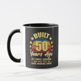Caneca Construído há 50 anos Todas as Peças Originais 50º