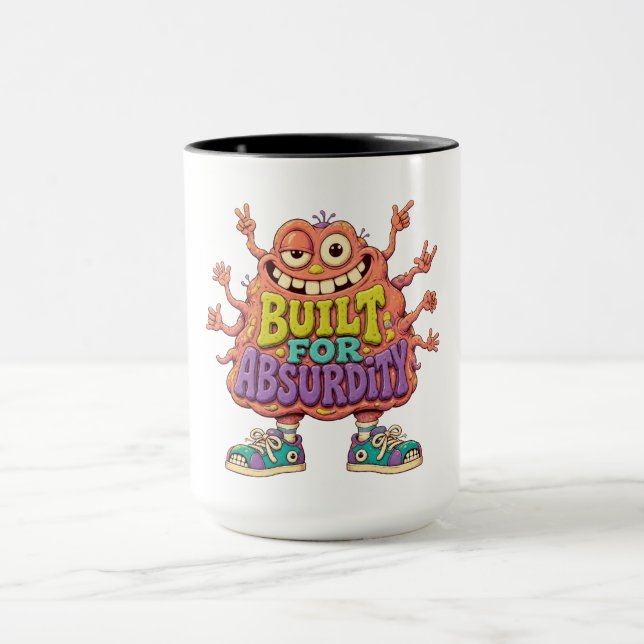 Caneca Construído para a Absurdez – Desenho Animado de Mo (Centro)