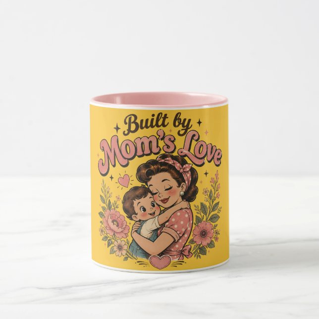 Caneca Construído pelo Amor da Mamãe | Presente Aconchega (Centro)