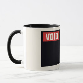 Caneca Construtivista Minimalista Espaço Astronauta Preto