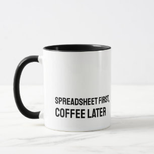 Caneca Contabilista Spreadsheet Funny Mug