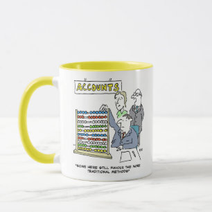 Caneca Contador Usando um Ábaco. Contador