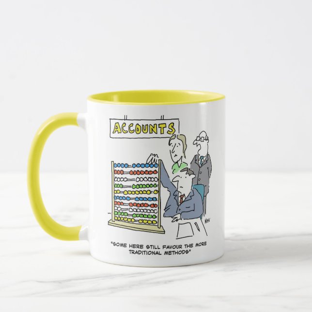 Caneca Contador Usando um Ábaco. Contador (Esquerda)