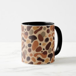 Caneca Contemporary Organic Pattern Mug – Earthy Tones