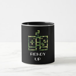 Caneca Controle de Jogo de Vídeo Camuflado Pronto Gamer