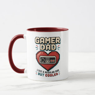 Caneca Controle Retro Pixel Coração Gamer Pai