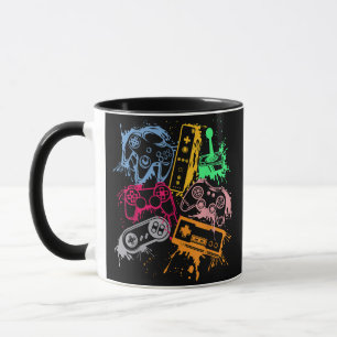Caneca Controles de Consoles de Videojogos Retro 80's 90'