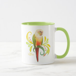 Caneca Conure verde de abacaxi