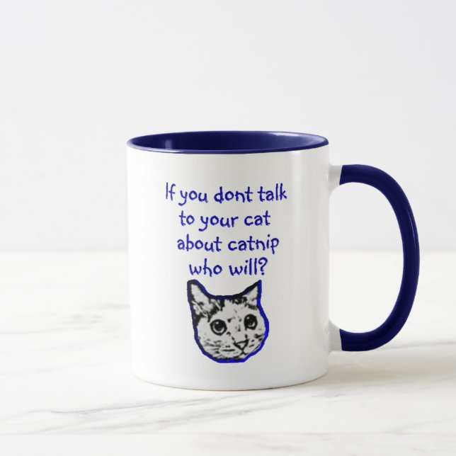 Caneca Conversa a seu gato sobre o catnip (Direita)