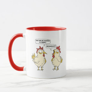 CANECA CONVERSA DE FRANGO ENGRAÇADO