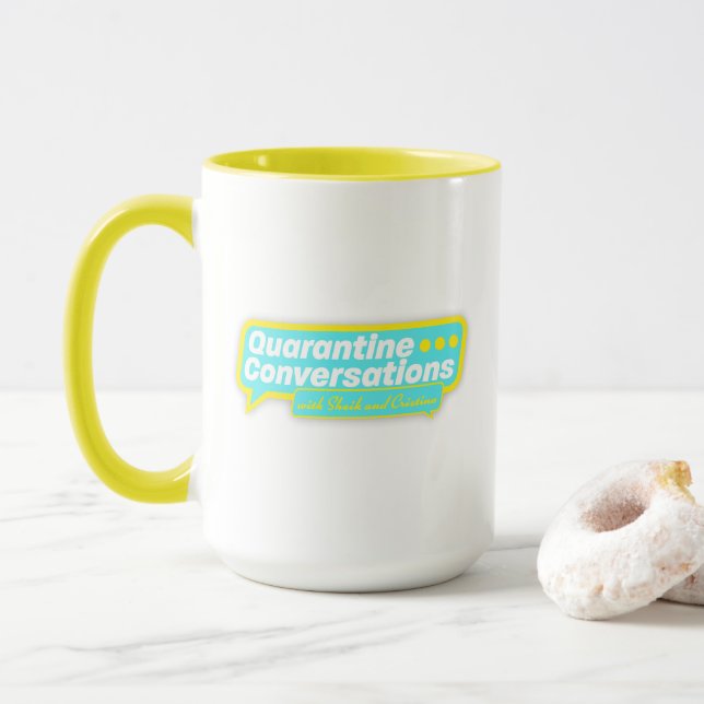 Caneca Conversas de quarentena COVID-19 Mug (Com Donut)