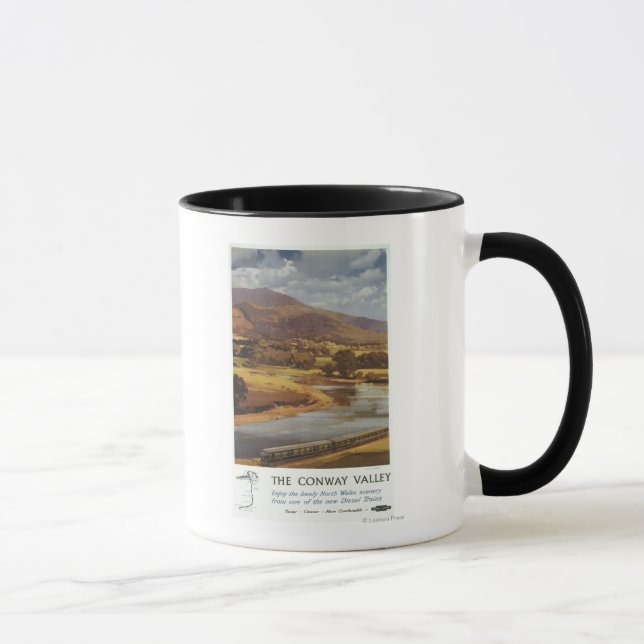 Caneca Conway Valley Scene British Railways Poster (Direita)