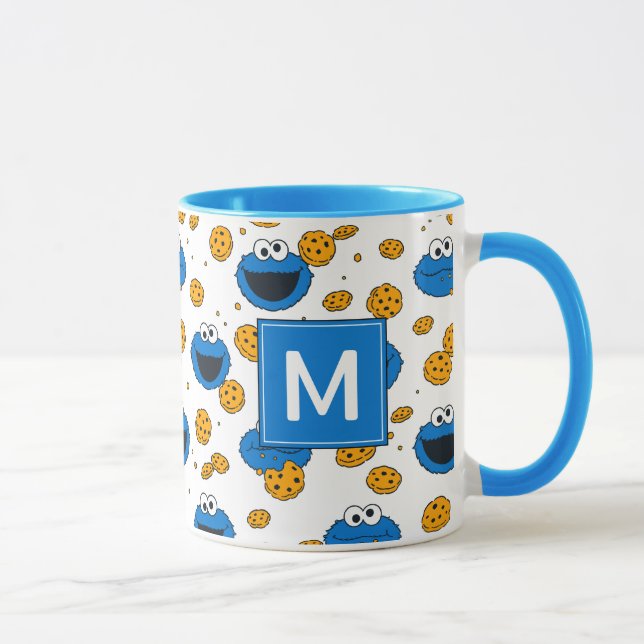 Caneca Cookie Monster | C é para o Padrão de Biscoito (Direita)