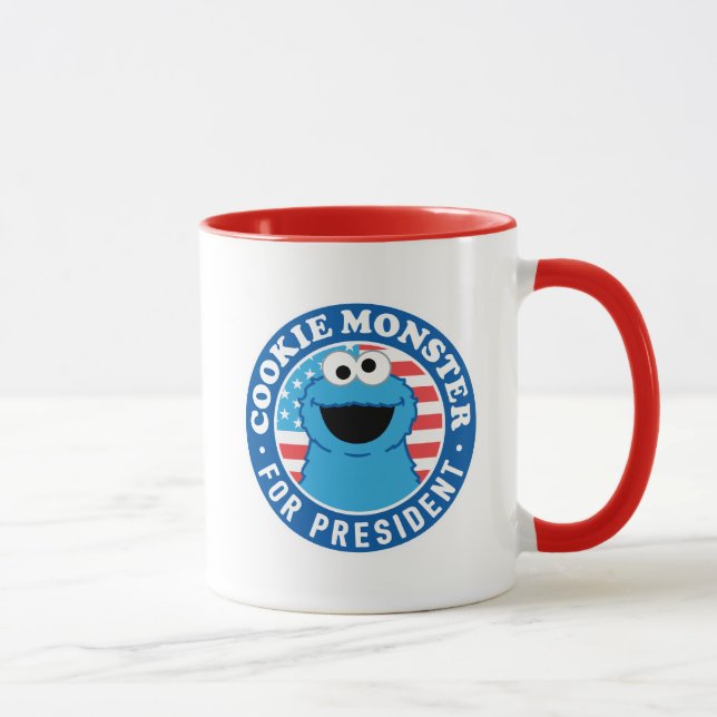 Caneca Cookie Monster para Presidente (Direita)