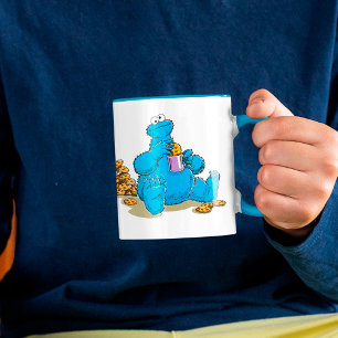 Caneca Cookie Monster Vintage Comendo Cookies