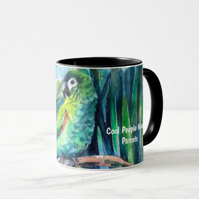 Caneca Cool People Have Parrots (Frente Esquerda)