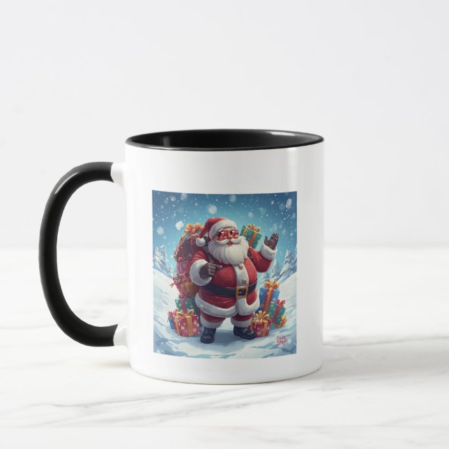 Caneca Cool Santa Mug – Festive Fun with Holiday Vibes (Esquerda)