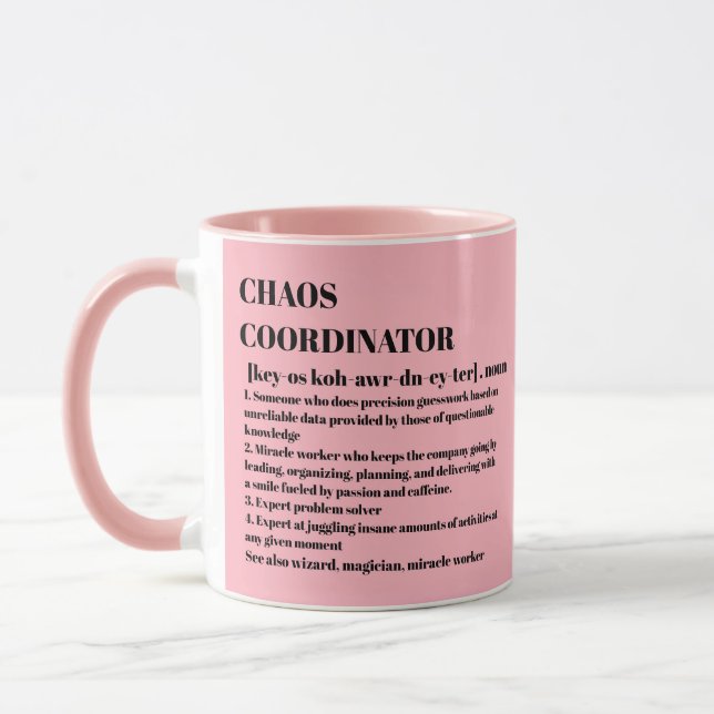 Caneca Coordenador de caos - Colaborador de Fotografias d (Esquerda)