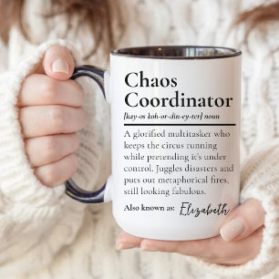 Caneca Coordenador do Caos com Nome Personalizado