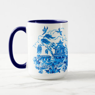 Caneca Copo de café azul do design 15oz de China do