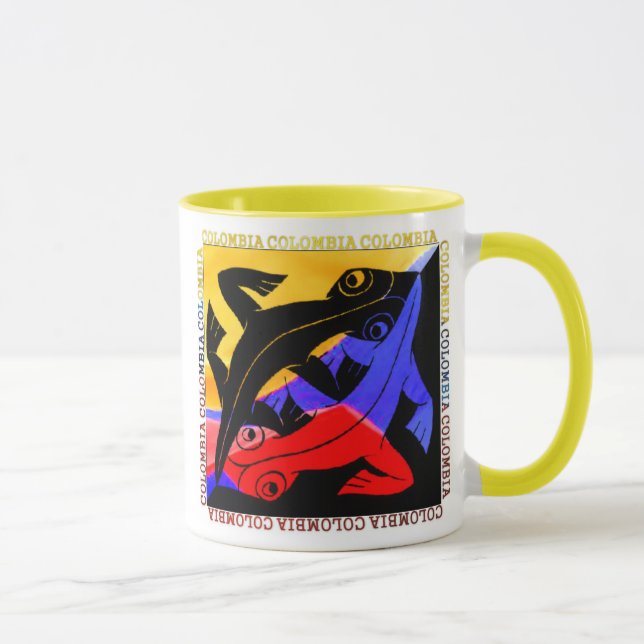 Caneca Copo de café colombiano do lagarto (Direita)