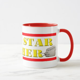 Caneca Copo de café da mãe de estrela Dourado