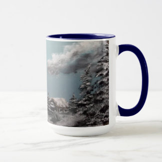 Caneca Copo de café da paisagem do inverno