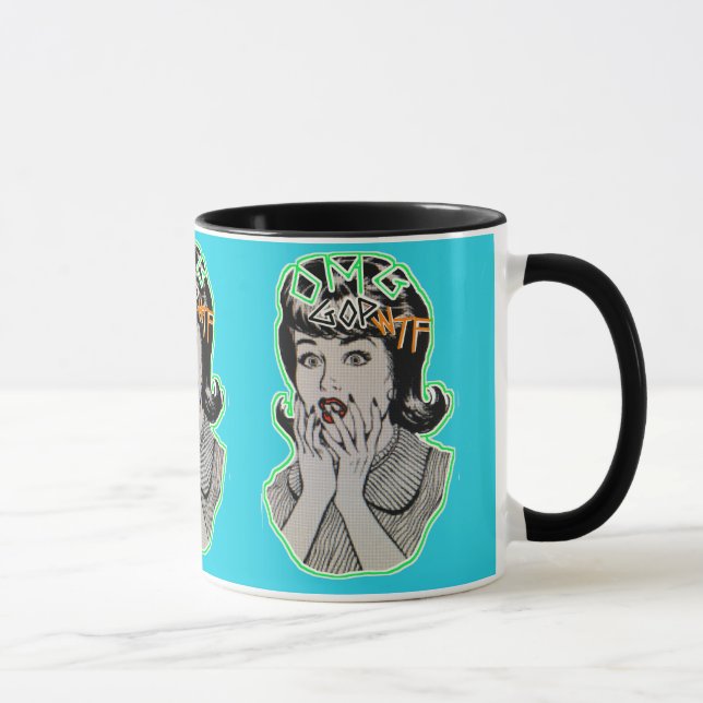 Caneca Copo de café do GOP WTF de OMG (Direita)