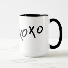 Caneca Copo de café do xoxo dos abraços & dos beijos