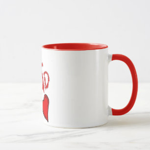 Caneca copo de café segurado vermelho do pai #1